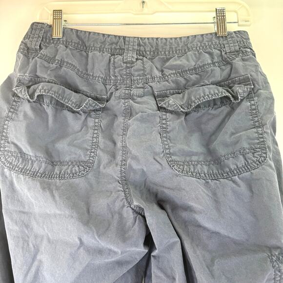 Life Is Good Women's Blue Cotton Bermuda Cargo Drawstring Shorts Size 10 - Picture 6 of 8